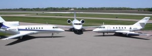 Three charter aircraft.